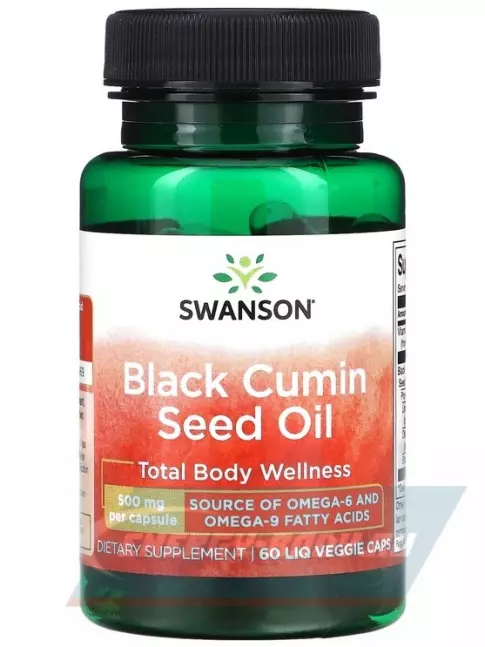  Swanson Black Cumin Seed Oil 500 mg 60 вегетарианских капсул