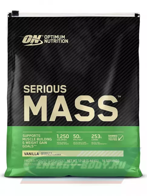 Гейнер Optimum Nutrition Serious Mass 5440 г, Ваниль