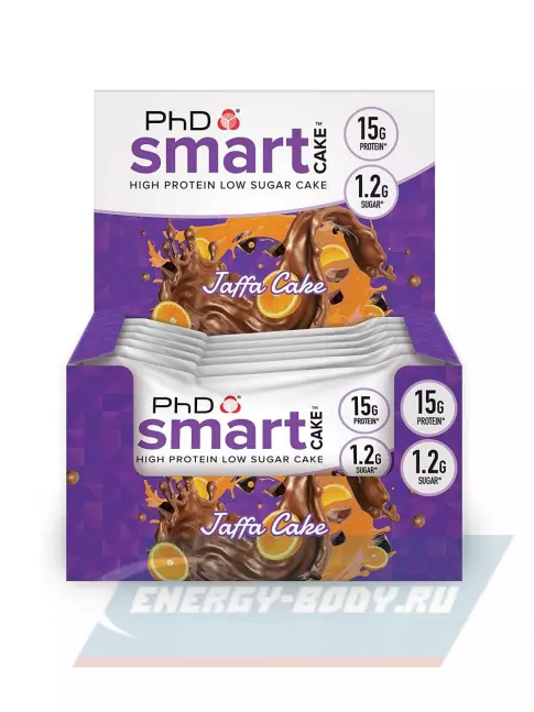 Батончик протеиновый PhD Nutrition Smart Cake печенье 12 х 60 г, Jaffa торт