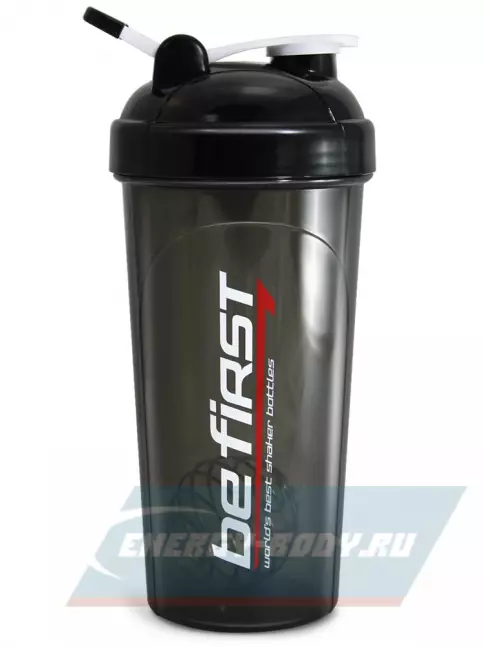  Be First Шейкер 700 мл c шариком и держателем, ТРИТАН, черный (TS 1314-T-black) 700 мл, Черный