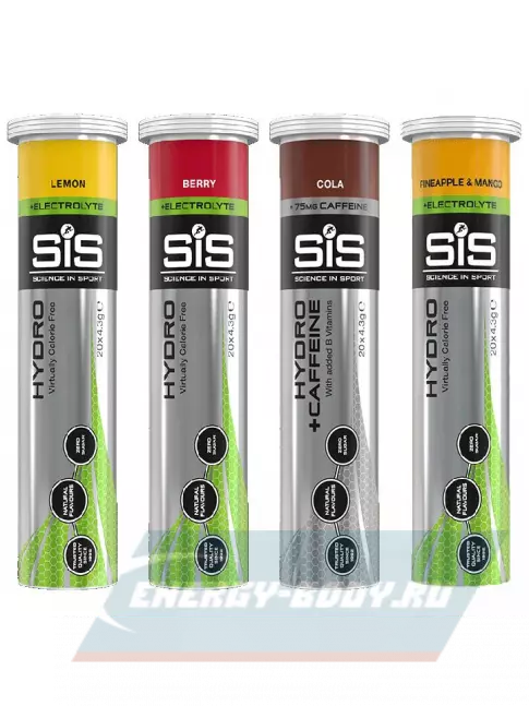  SCIENCE IN SPORT (SiS) 4x20 GO Hydro Tablet 20s 4 x 20 таблеток, Mix