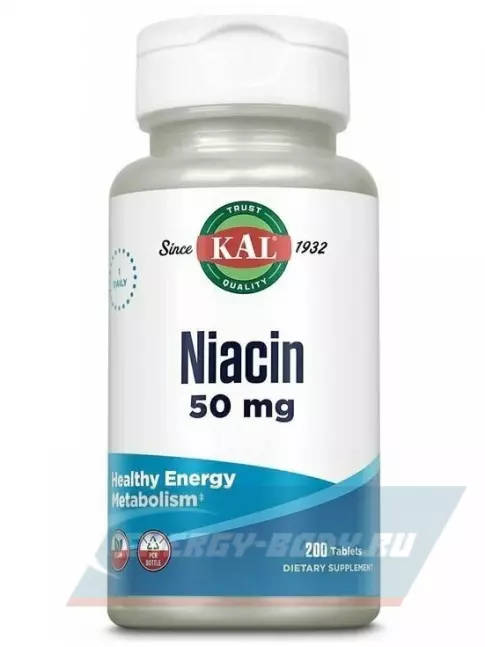  KAL Niacin 50 mg 200 таблеток