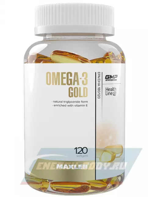 Omega 3 MAXLER Omega-3 Gold (EU) 120 капсул