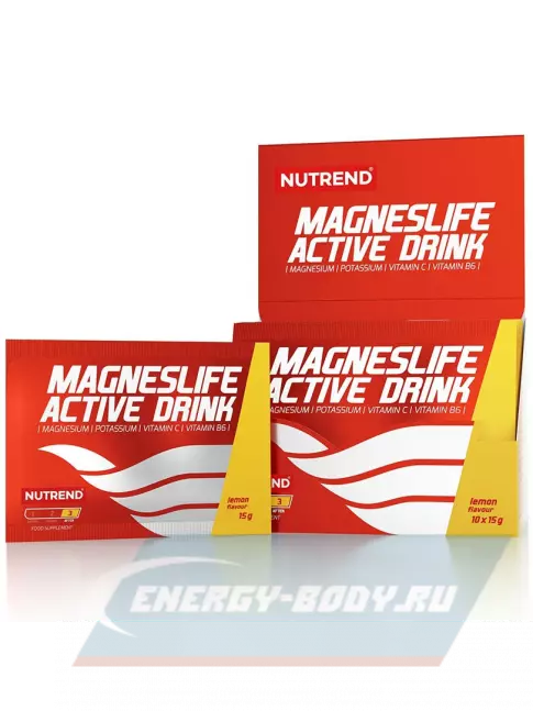  NUTREND MagnesLife Active Drink 10 x 15 г, Лимон