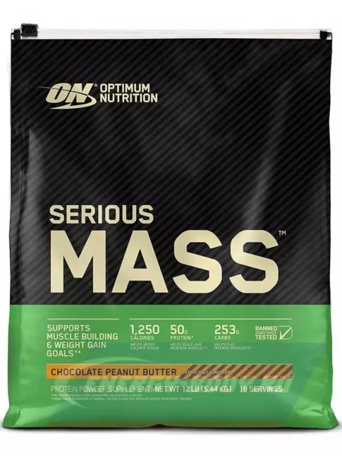 Гейнер Optimum Nutrition Serious Mass 5440 г, Шоколадно-арахисовое масло