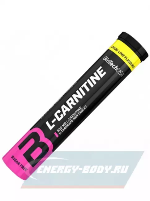 L-Карнитин BioTechUSA L-Carnitine 500 mg 20 таблеток, Лимон - лайм L-Карнитин BioTechUSA L-Carnitine 500 mg 20 таблеток, Лимон - лайм