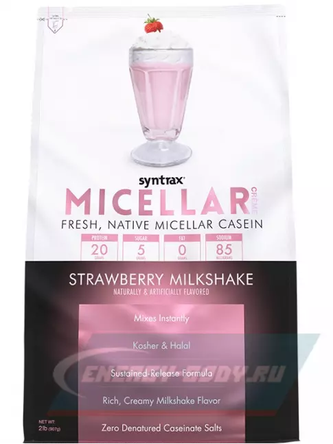  SYNTRAX Micellar Creme 907 г, Молочный коктейль с клубникой
