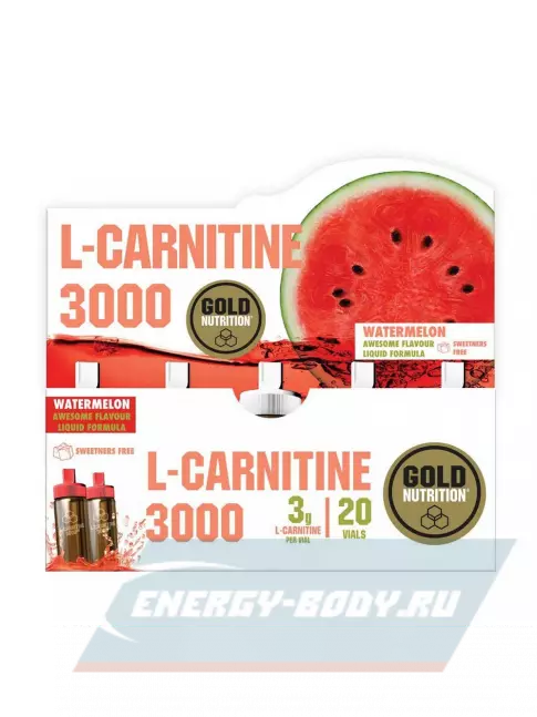 L-Карнитин GoldNutrition L-Carnitine 3000 20 x 10 мл, Арбуз