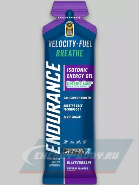 Энергетический гель APPLIED NUTRITION Endurance Velocity Fuel BREATHE Isotonic Energy Gel 20 саше, Черная смородина