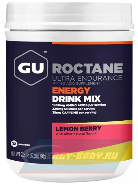  GU ENERGY GU ROCTANE ENERGY DRINK MIX 780 г, Лимонная ягода