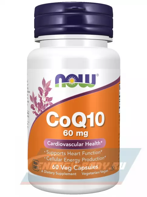 NOW FOODS CoQ10 60 mg – Кофермент Q10 60 веган капсул NOW FOODS CoQ10 60 mg – Кофермент Q10 60 веган капсул