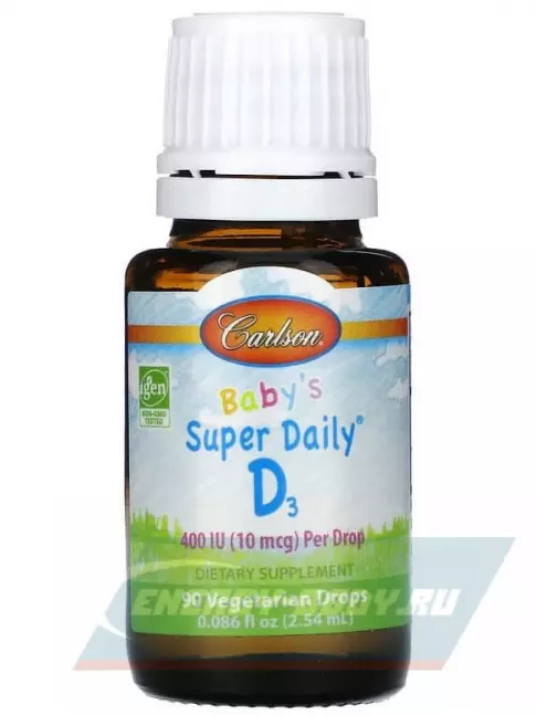  Carlson Labs Super Daily D3 for Baby 400 IU 2,54 мл