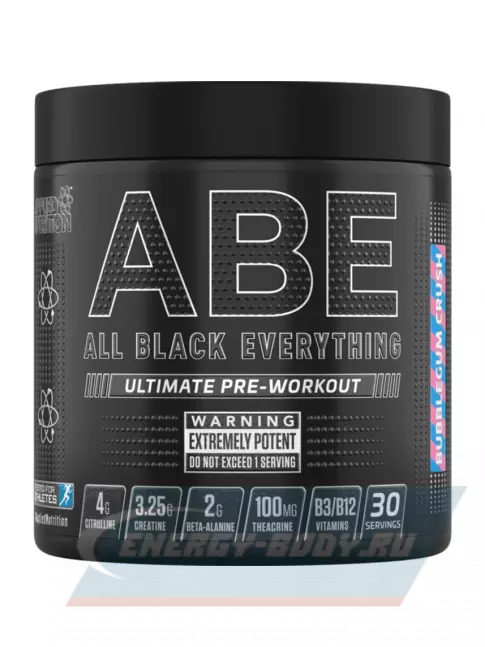 Предтерник APPLIED NUTRITION ABE - PRE-WORKOUT 315 г, Жевачка