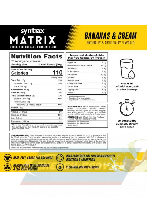  SYNTRAX Matrix 5 lbs 2270 г, Банановый крем