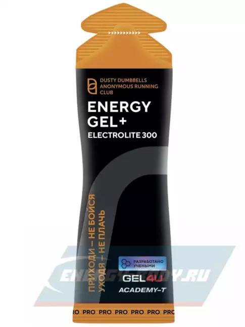 Энергетический гель GEL4U Energy GEL + Electrolyte 300 6 x 60 г, Соленая карамель