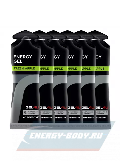 Энергетический гель GEL4U Energy GEL 6 x 60 г, Яблоко