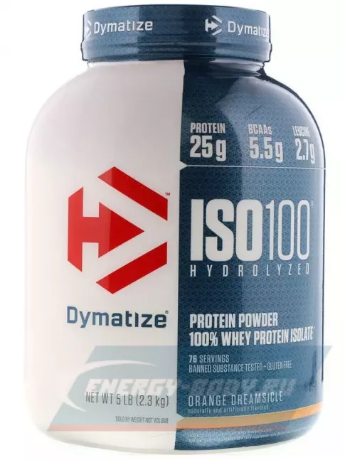  Dymatize ISO100 Hydrolyzed 2300 г, Апельсин