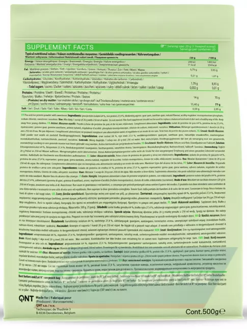 QNT Vegan Protein Zero Sugar 500 г, Ваниль - Макарун