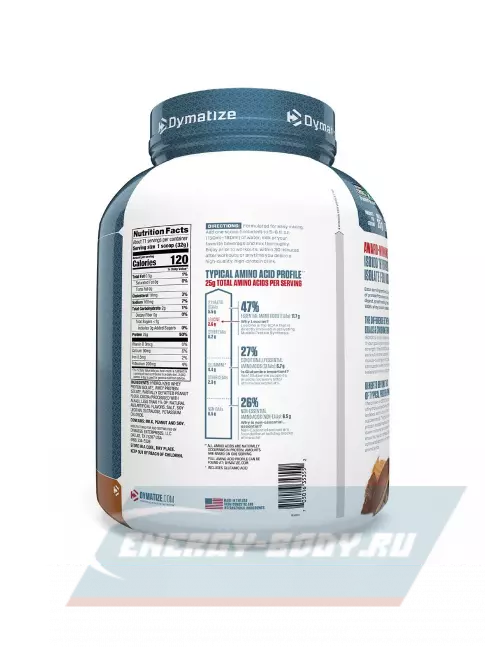  Dymatize ISO100 Hydrolyzed 2300 г, Шоколадовое арахисовое масло