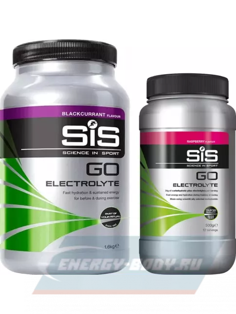  SCIENCE IN SPORT (SiS) GO Electrolyte Powder 1x500 г, 1x1600 г, Черная смородина, Малина