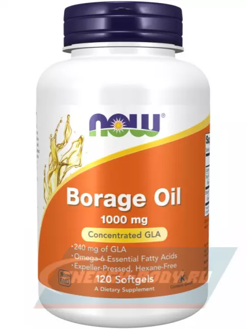 Omega 3 NOW FOODS Borage Oil 1000 mg 120 гелевых капсул Omega 3 NOW FOODS Borage Oil 1000 mg 120 гелевых капсул