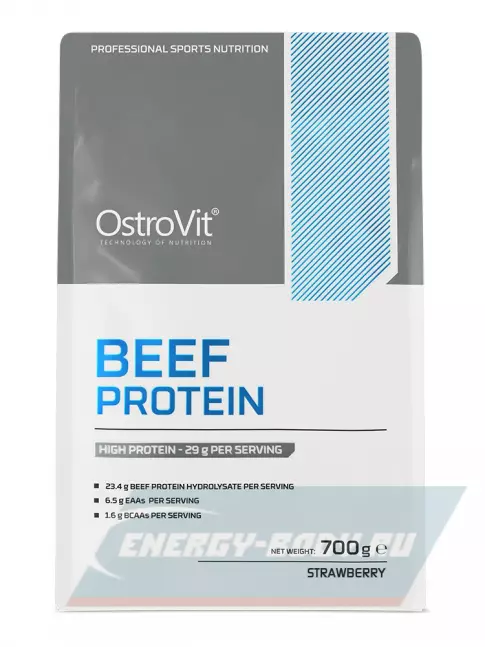  OstroVit Beef Protein 700 г, Клубника