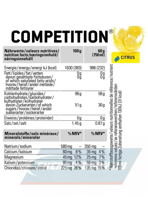  SPONSER COMPETITION 500 г, Цитрус