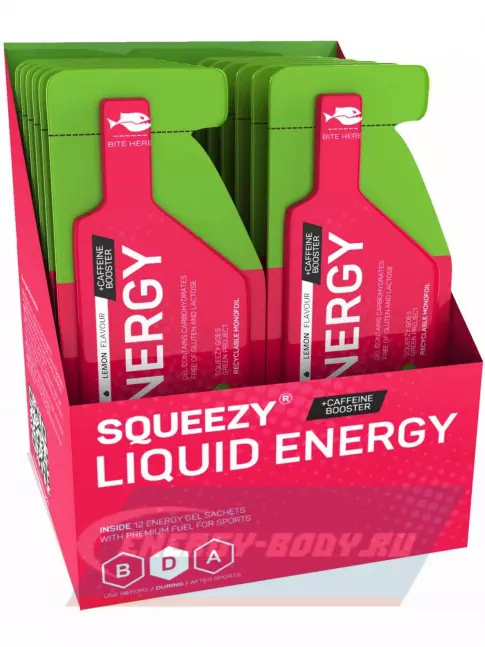 Энергетический гель SQUEEZY SUPER DRINK GEL 60mg caffeine 12 x 60 мл, Лимон+Кофеин Энергетический гель SQUEEZY SUPER DRINK GEL 60mg caffeine 12 x 60 мл, Лимон+Кофеин