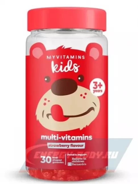  Myprotein Multi-Vitamins Kids 30 жевательных конфет, Клубника