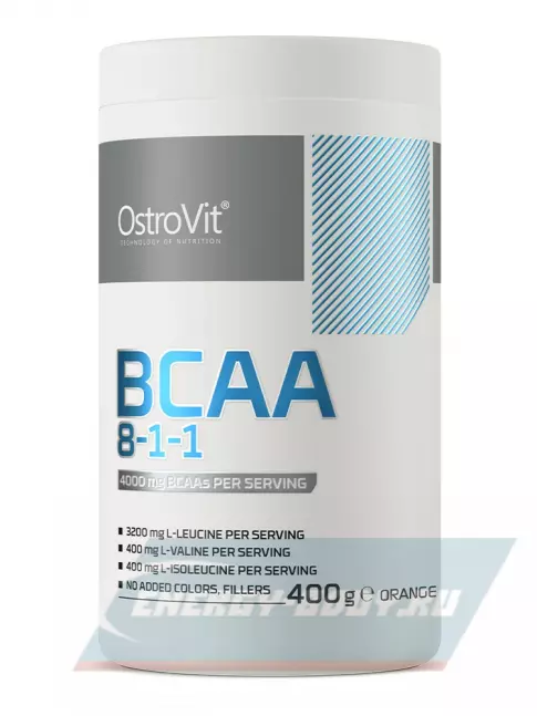 ВСАА OstroVit BCAA 8:1:1 400 г, Апельсин