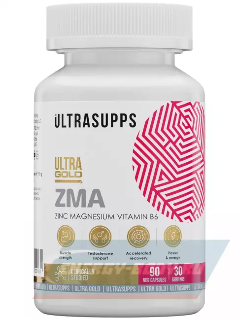  UltraSupps Ultra Gold ZMA 90 капсул