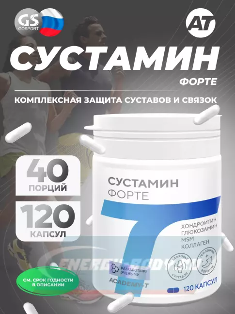 Суставы, связки Академия-Т SUSTAMIN FORTE 120 капсул Суставы, связки Академия-Т SUSTAMIN FORTE 120 капсул