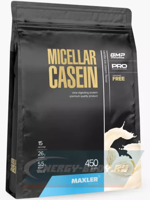  MAXLER Micellar Casein 450 г, Ванильное мороженое