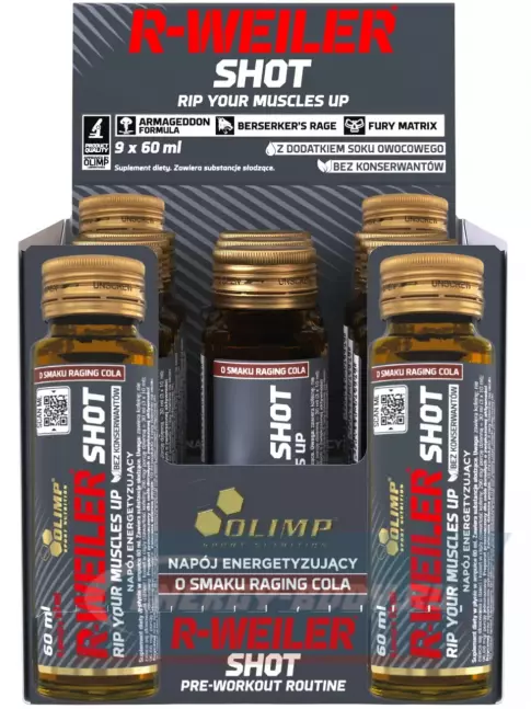 Предтерник OLIMP R-Weiler Shot 9 x 60 мл, Взрывная кола