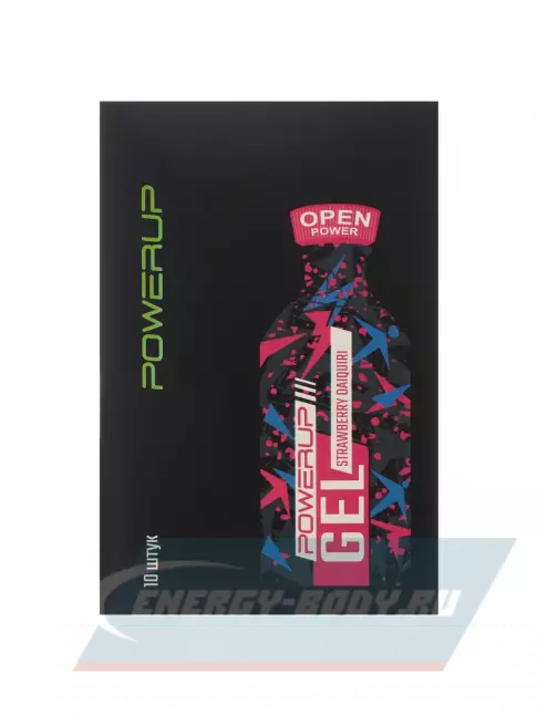 Энергетический гель Powerup Gel Энергетический 10 x 35 г, Клубничный дайкири