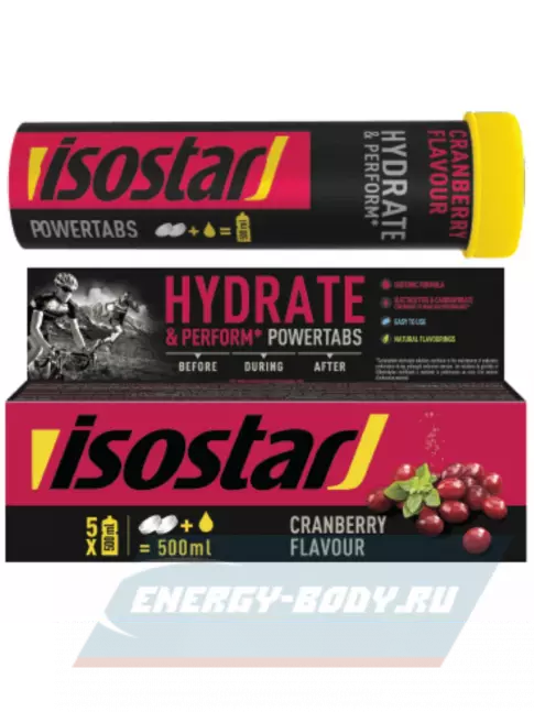  ISOSTAR POWERTABS ANTIOXIDANT 1 банка x 5 порций, Клюква