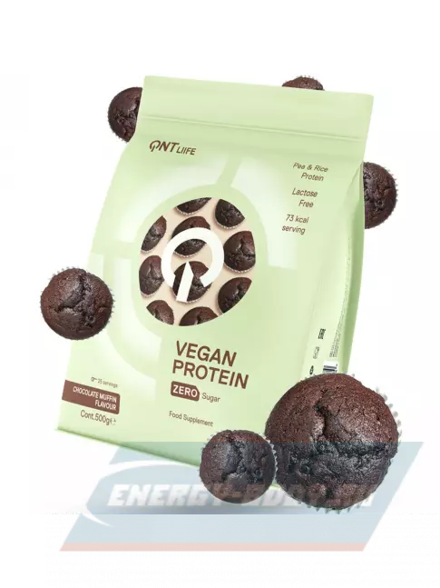  QNT Vegan Protein Zero Sugar 500 г, Шоколад - Маффин