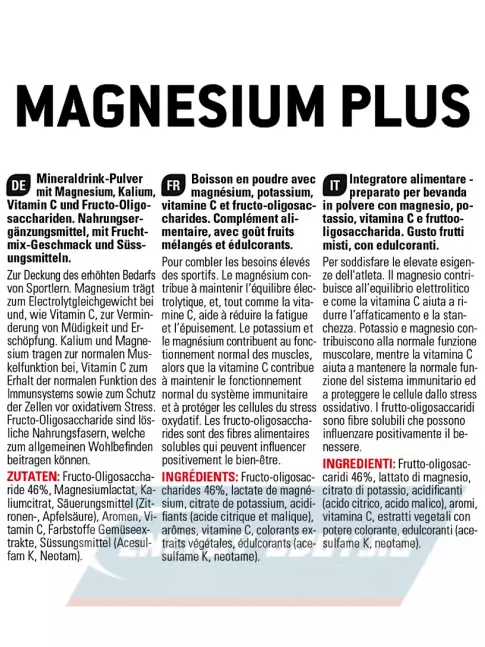  SPONSER MAGNESIUM PLUS 20х6,5г, Фруктовый микс