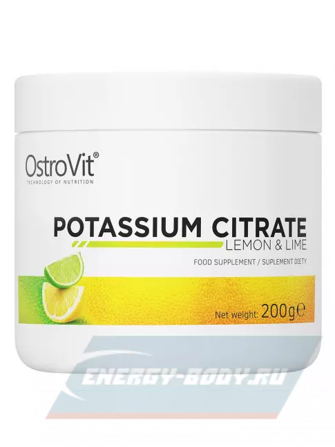 Минералы OstroVit Potassium Citrate 200 г, Лимон-лайм