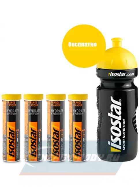  ISOSTAR Изотонический напиток Powertabs 4 банка x 5 порций, апельсин