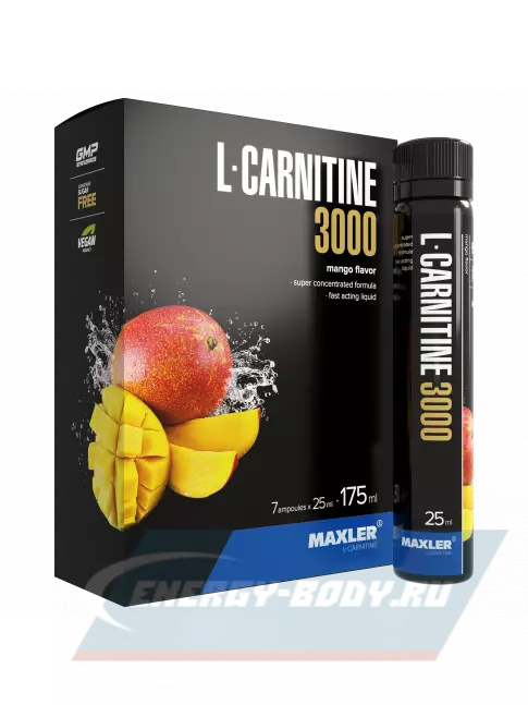 L-Карнитин MAXLER L-Carnitine 3000 7 x 25 мл, Манго