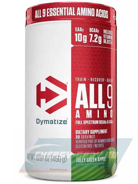 Аминокислотны Dymatize All 9 Amino 450 г, Зеленое яблоко