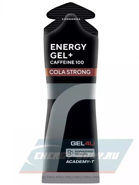Энергетический гель GEL4U Energy GEL + Caffeine 100 20 x 60 г, Кола