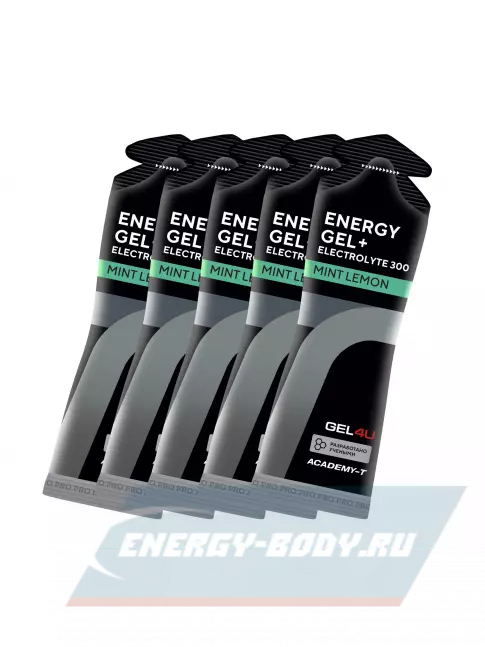 Энергетический гель GEL4U Energy Gel MIX5 5 x 60 г, Лимон и Мята