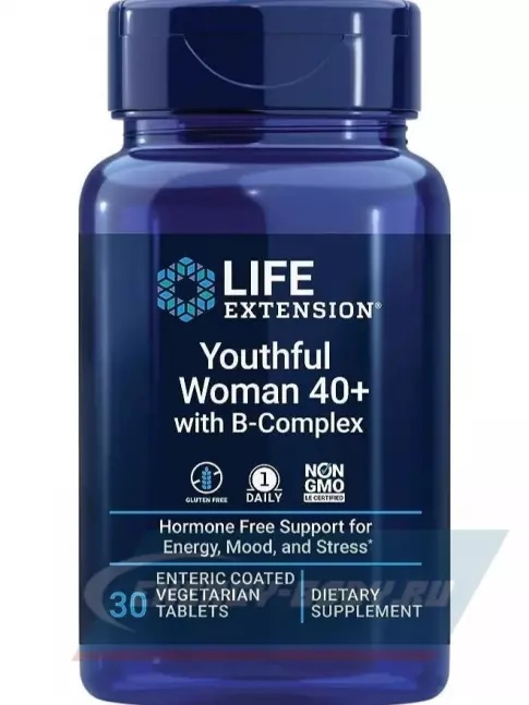  Life Extension Youthful Woman 40+ with B-Complex 30 вегетарианских таблеток