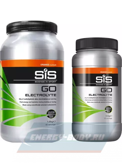  SCIENCE IN SPORT (SiS) GO Electrolyte Powder 1x500 г, 1x1600 г, Апельсин