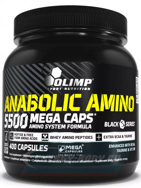 Аминокислотны OLIMP ANABOLIC AMINO 5500 MEGA CAPS 400 капсул, Нейтральный