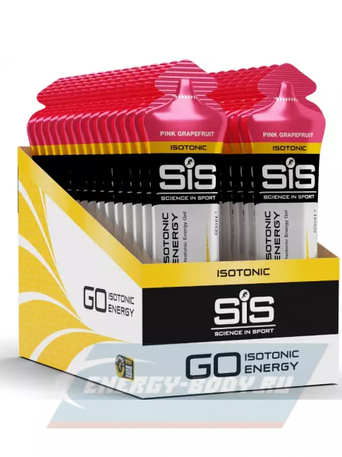 Энергетический гель SCIENCE IN SPORT (SiS) GO Isotonic Energy Gels 30 x 60 мл, Розовый грейпфрут