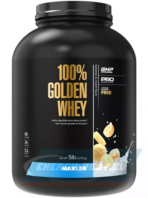  MAXLER 100% Golden Whey 2270 г, Банановый крем