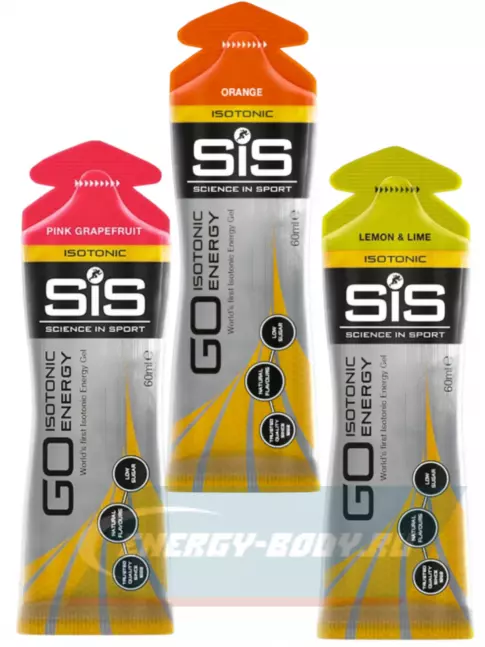 Энергетический гель SCIENCE IN SPORT (SiS) GO Isotonic Energy Gels 3 x 60 мл, Микс №4